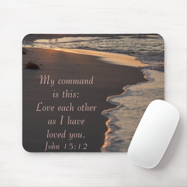Couple Walking Beach bei Sunrise John 15 12 Mousepad (Mit Mouse)