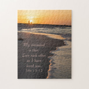 Couple Walking Beach bei Sunrise John 15 12 Puzzle