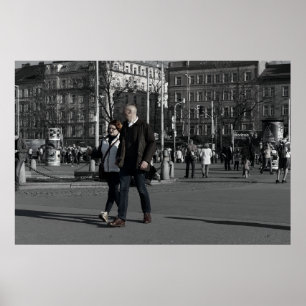 Couple Walking Poster