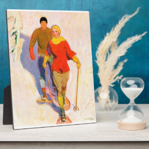 Couple Wearing Snowschuhe von McClelland Barclay Fotoplatte