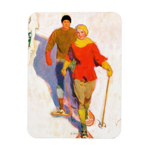 Couple Wearing Snowschuhe von McClelland Barclay Magnet