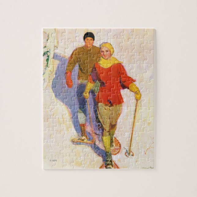 Couple Wearing Snowschuhe von McClelland Barclay Puzzle (Vertikal)