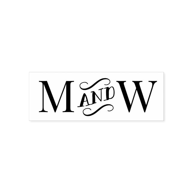 Couple Wedding 2 Initial Monogramm Extravagant "un Permastempel (Design)