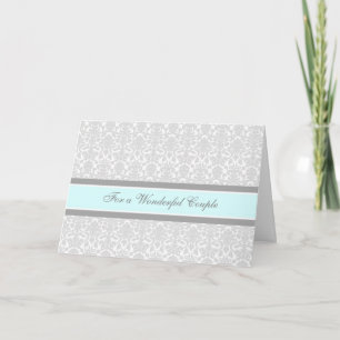 Couple Wedding Glückwunsch Karte Blue Gray