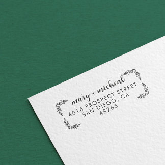 Couple Wedding Rücksendeadresse Elegant Minimalist Permastempel
