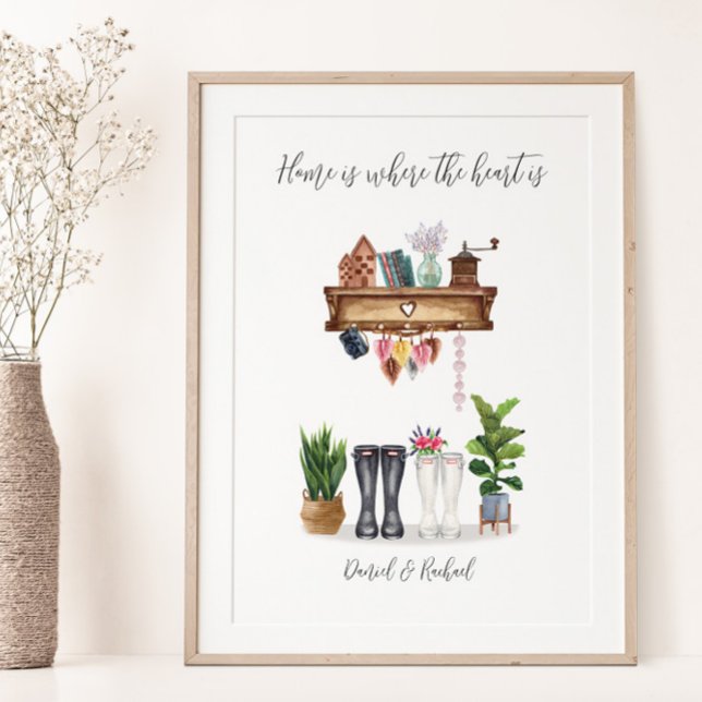 Couple Welly Boots Housewärming Poster (Von Creator hochgeladen)