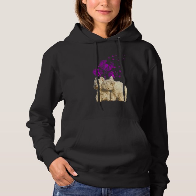 Couple Westies Dandelion Valentine's Day Hoodie (Vorderseite)
