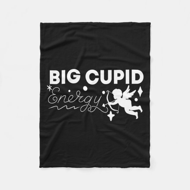 Couple Wife Husband Big Cud Energy Valentines Da  Fleecedecke (Vorderseite)