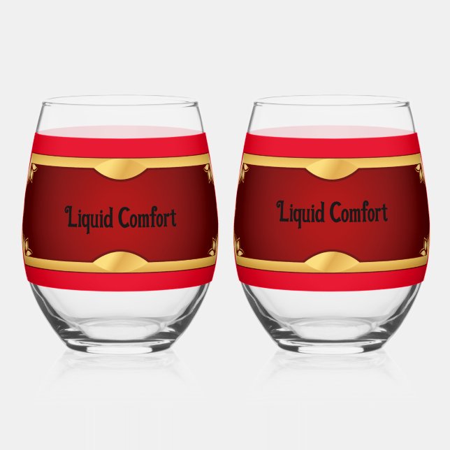 Couple Wine Glasses Weinglas Ohne Stiel (Vorderseite)