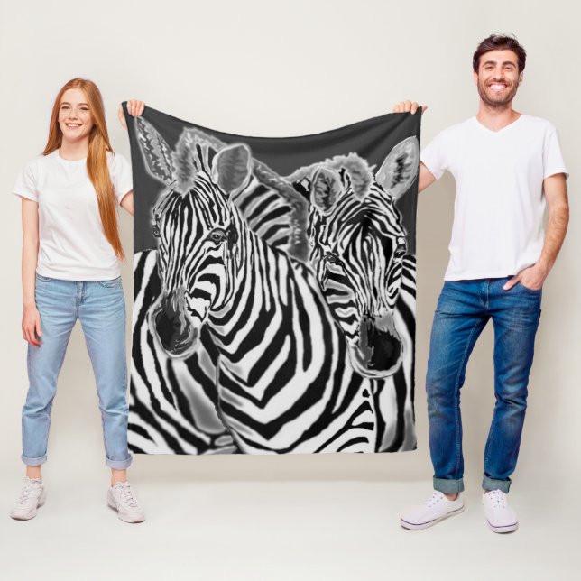 Couple Zebra Fleece Blanket (Beispiel)