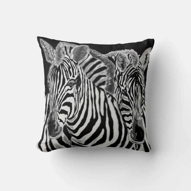 Couple Zebra Throw Kissen (Vorderseite)