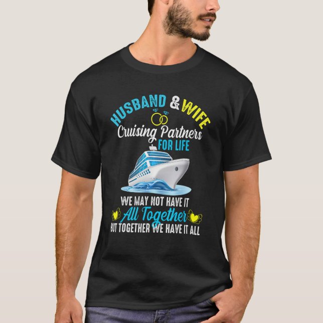 Couples Anniversary 2023 Cruise Trip Husband Wife  T-Shirt (Vorderseite)