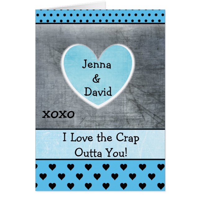 Couple's Card, Grayish Bluish xoxo (Vorne)