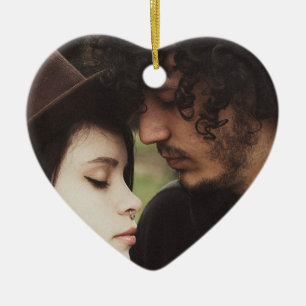 Couple's Christmas Foto Keepake Keramik Ornament