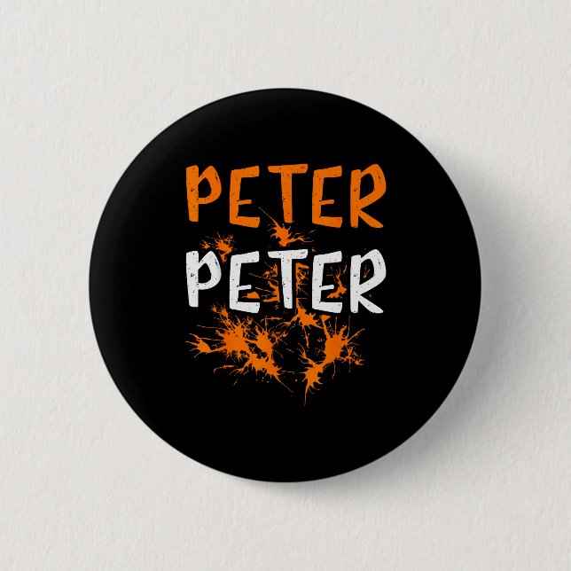Couples Costume Peter Pumpkin Eater Splash Hallowe Button (Vorderseite)