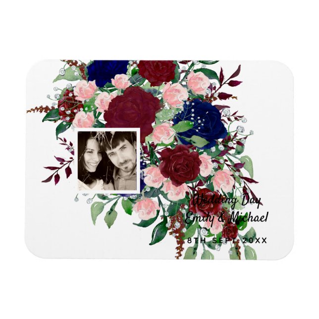 COUPLES FOTO Hochzeit, Jahrestag, Neues Zuhause-Ge Magnet (Horizontal)