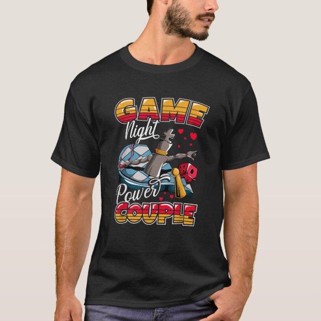Couples Game Night Matching Outfit Game Night Powe T-Shirt (Vorderseite)