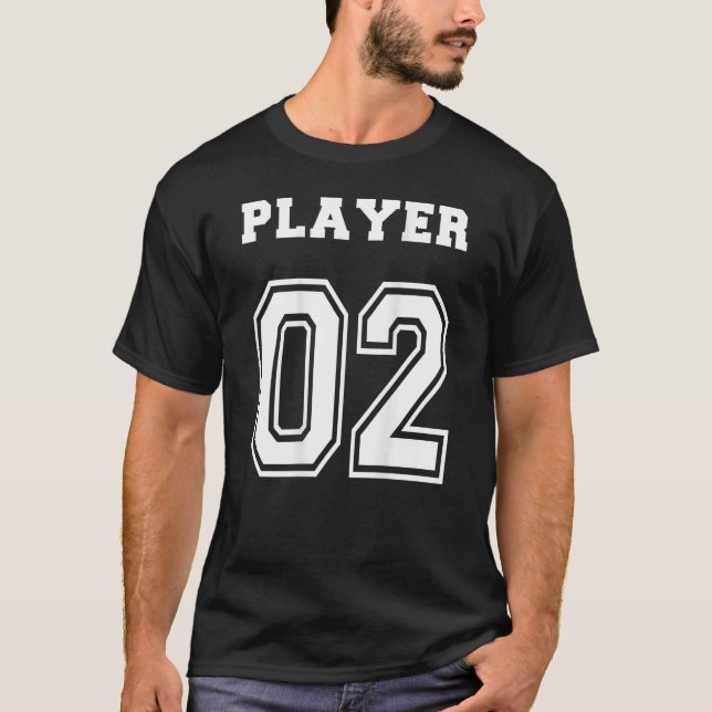 Couples Gamer Gaming Player 02 Print on back King T-Shirt (Vorderseite)