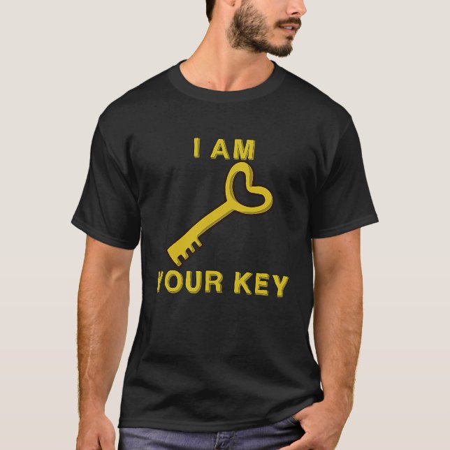 Couples Lock and Key Cute Men Women Husband Wife T-Shirt (Vorderseite)