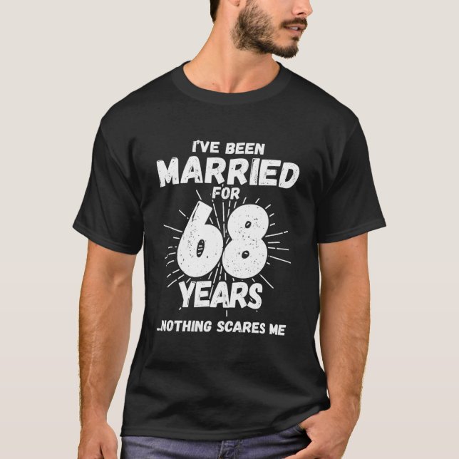 Couples Married 68 Years - Funny 68th Wedding Anni T-Shirt (Vorderseite)