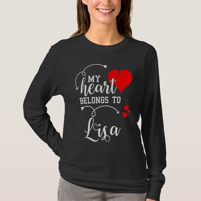 Couples Matching  My Heart Belong to Lisa  My Love T-Shirt (Vorderseite)