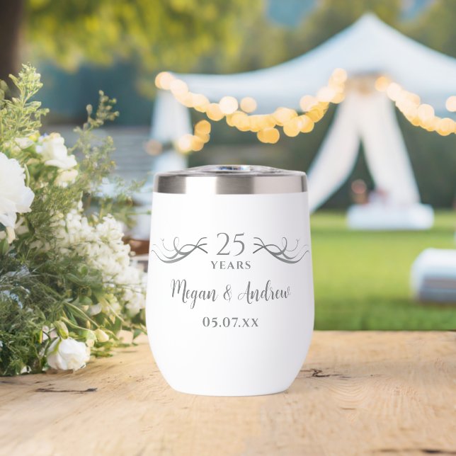 Couples Names 25th Wedding Anniversary Gift (Hochzeit (gedreht))