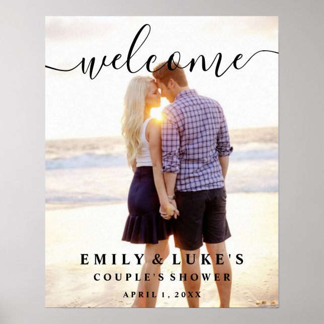 Couple's Shower Top Willkommen Digital oder Poster (Vorne)