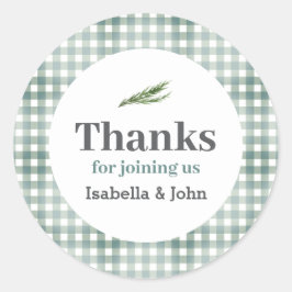 Couples Summer Barbecue Baby Shower Runder Aufkleber