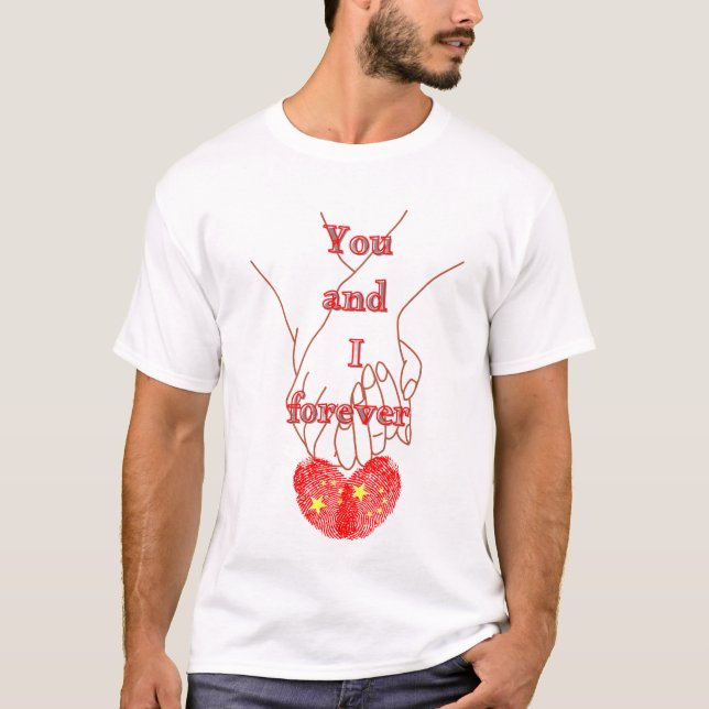 Couples' T-shirt "You and I Forever" (Vorderseite)