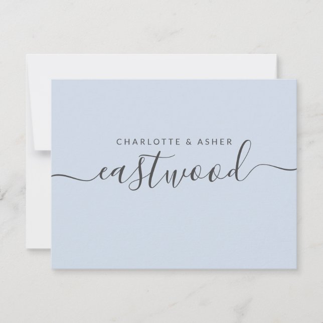 Coupname Black on Blue Note Card Mitteilungskarte (Vorderseite)