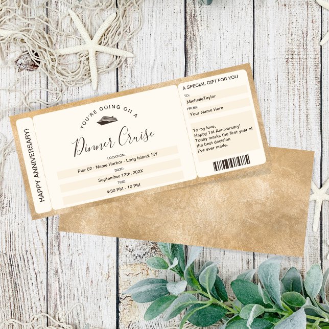 Coupon Boarding Ticket Kreuzfahrt Abendessen Einladung (Von Creator hochgeladen)