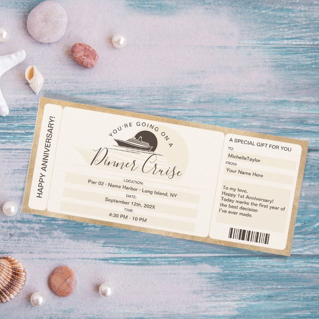 Coupon Boarding Ticket Kreuzfahrt Abendessen Einladung (Von Creator hochgeladen)