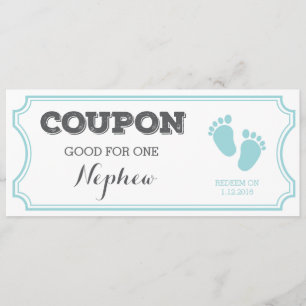 Coupon für eine Ankündigung von Nephew Baby