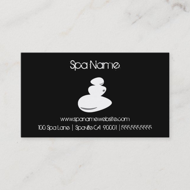 Coupon-Karten für Wellness-Center Massage Stones Rabattkarte (Vorderseite)