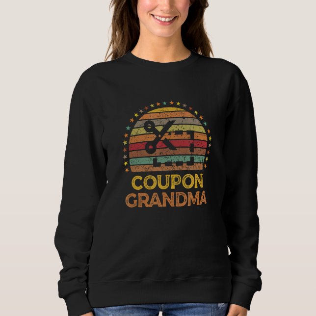 Couponing Grandma Coupon Clipper Money Saver Grand Sweatshirt (Vorderseite)