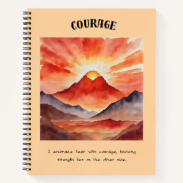 Courage Affirmation Spiral Notebook Notizbuch
