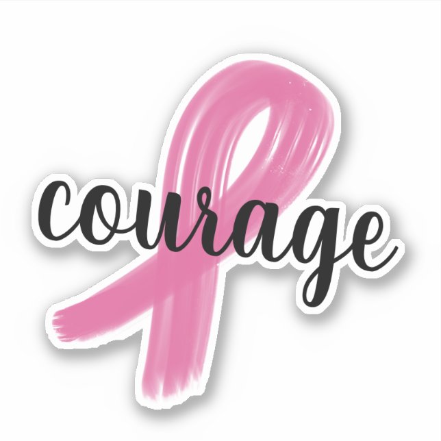 Courage - Aufkleber für rosafarbenes Multipler (Ba (Vorderseite)