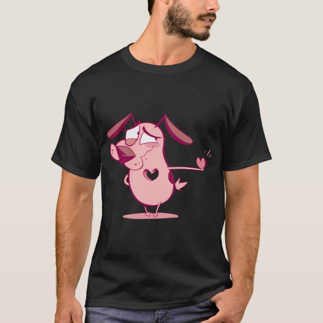 Courage Cofeige Dog T-Shirt (Vorderseite)
