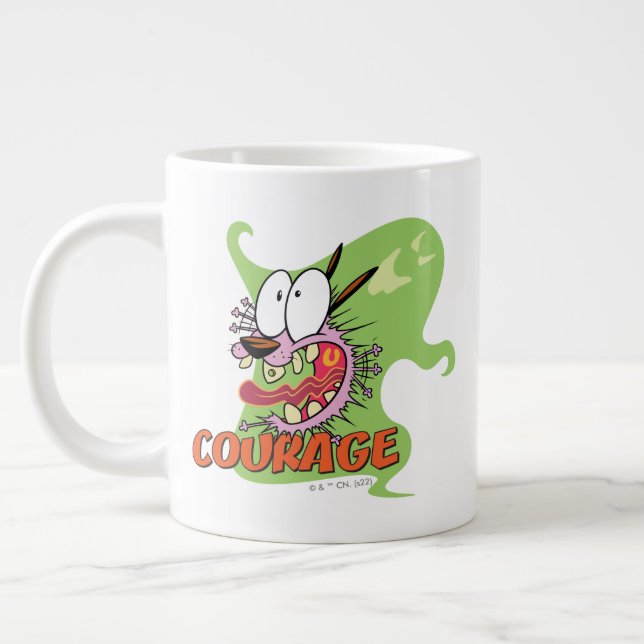 Courage des feigen Hundes | Ghost Graphic Jumbo-Tasse (Links)