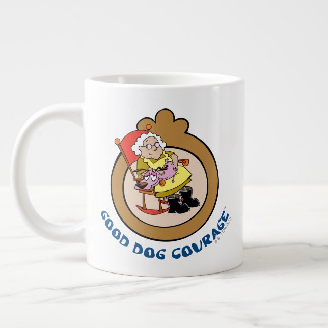 Courage des feigen Hundes | Guter Hundehaufen Jumbo-Tasse (Links)