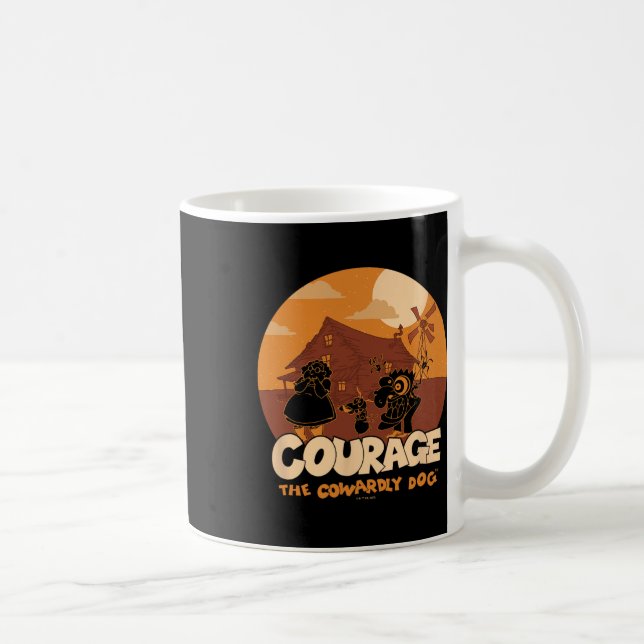 Courage des feigen Hundes Halloween feige Jagd Kaffeetasse (Rechts)