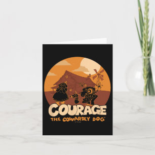 Courage des feigen Hundes Halloween feige Jagd Karte