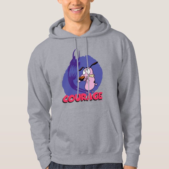 Courage des feigen Hundes | Schattengrafik Hoodie (Vorderseite)