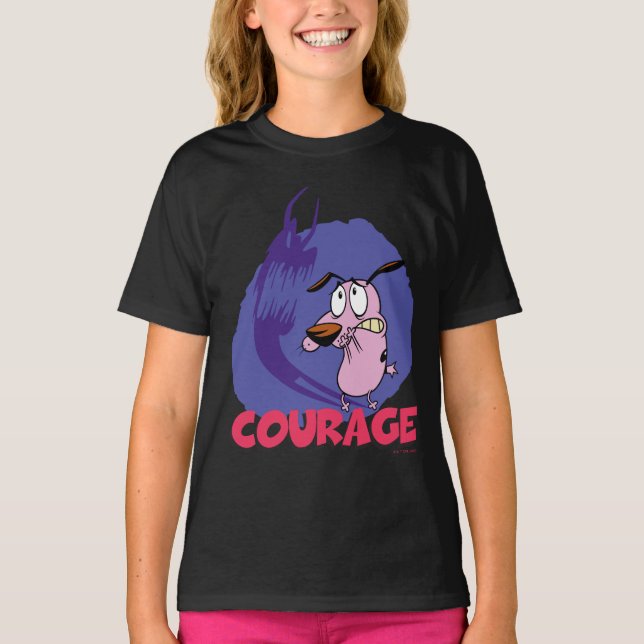 Courage des feigen Hundes | Schattengrafik T-Shirt (Vorderseite)