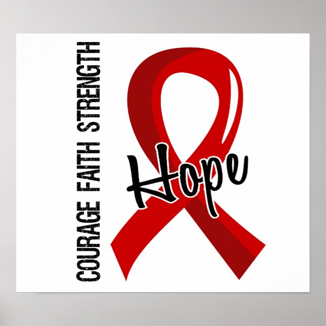 Courage Faith Hope 5 AIDS Poster (Vorne)