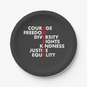Courage Freedom Diversity Rights Kindness Pappteller