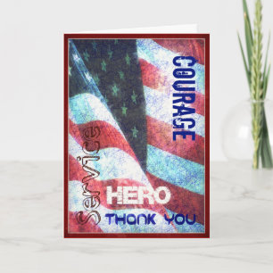 Courage - Held - Danke Veteranen Day Card Karte