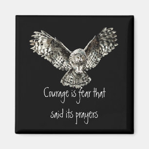 Courage ist Angst, die seine Gebete mit Owl sagte Magnet