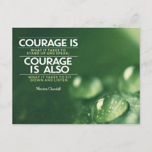 Courage ist, was es braucht postkarte