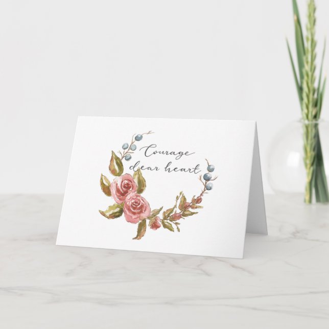 Courage Liebes Herz Karte (Vorderseite)
